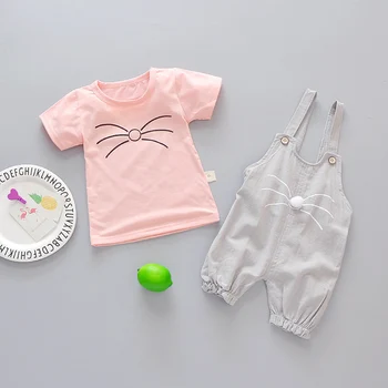 2019 jaunu Jaundzimušais meitenes vasaras apģērbs apģērbu komplekts zīdaiņiem auduma 1. dzimšanas dienu jaundzimušo bērnu, meiteņu sporta tērps apģērbu komplekti