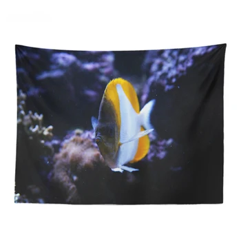 Skaista Jūras Dzīvnieku Gobelēns Zirdziņš Clownfish Vizbulis Lauva Zivju Dzīves Telpu Dekorēšana Sienas Karājas Kempings Atpūtas Segu