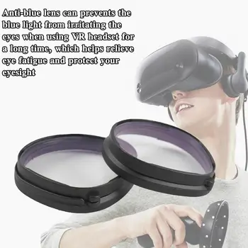 1 pāris Quest 2 anti-zila gaisma dual-objektīva magnētisko rāmis clip-on anti-zila gaisma glāzes Oculus Quest VR austiņas