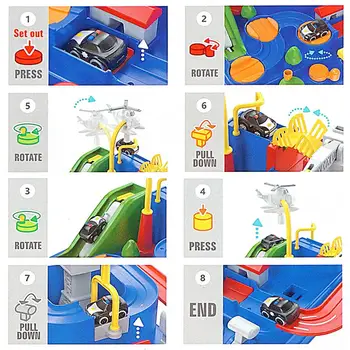 Auto Piedzīvojumu Rotaļlietas Sacīkšu Trases Auto Spēles, Rotaļlietas, Jaundzimušo Bērnu Drošu Gludu Montessori Satiksmes Rotaļlietas Bērniem Ziemassvētku Dāvanas