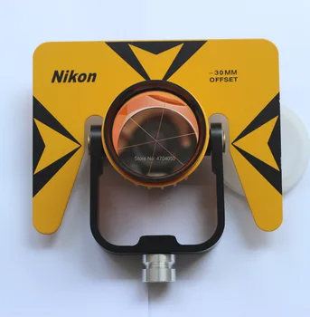 Jauns Dzeltens Vienu Prizmu atstarotāju komplekts ar mīkstu spilvenu, lai Pentax Nikon Topcon kopā mērīšanas stacijas