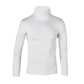 Vīriešu Zemāko T-krekls Rudens / Ziemas Džemperis tīrtoņa Krāsu Gadījuma Dubultā Atloks, Plānais Džemperis Vīriešiem