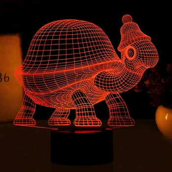 Bruņurupuču 3D Lampas Remote Touch Dzīvnieku Jūras Bruņurupučus LED Galda Lampa 7 Krāsu Maiņa USB Iekštelpu Atmosfēru Lampas, 3D Nakts Gaisma Dāvanas