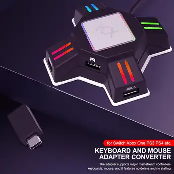 Gamepad Kontrolieris Pārveidotājs PS4 Slēdzi/Xbox/PS3/4 Klaviatūras Peles Adapteri Spēle Rīkoties Ar Pielāgotu Pogu