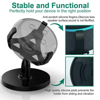 Regulējams Statīva Turētājs Stiprinājums ar 360 grādu Rotācijas Galda Turētājs ar Anti-slīdēšanas silikona apakšā spilventiņu Echo Punkts 3. Paaudze