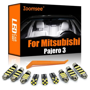 Zoomsee 16Pcs Interjera LED Mitsubishi Montero Shogun Pajero 3 V60 V73 V75 V77 2000. - 2006. Gada Canbus Auto Spuldzes Iekštelpu Dome Gaismas