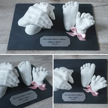 3D DIY Amatniecības Handprint Nospiedumu Komplekts Baby Roku, Kāju Pelējuma Liešanas Suvenīru Izaugsmes Memorial Hall Zēns un Meitene, Bērnu Dzimšanas dienas Dāvana