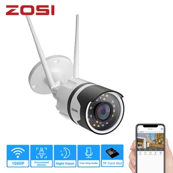 ZOSI H. 265 1080P Bezvadu Wifi IP Drošības Kamera 2MP, Āra CCTV Video Novērošanas Ūdensnecaurlaidīgu Infrasarkano Nakts Redzamības Audio