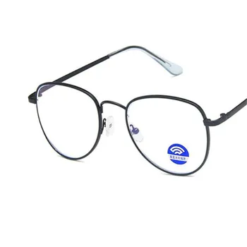 Apaļas Metāla Anti Zilā Gaisma Vīriešu Pretbloķēšanas Brilles Rāmis Vīriešu, Sieviešu, Datorspēles, Aizsargbrilles, Brilles Optisko Briļļu Sieviete