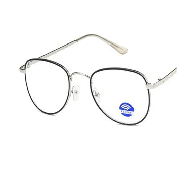 Apaļas Metāla Anti Zilā Gaisma Vīriešu Pretbloķēšanas Brilles Rāmis Vīriešu, Sieviešu, Datorspēles, Aizsargbrilles, Brilles Optisko Briļļu Sieviete