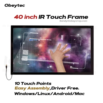 OBF40WH00D 40 collu IS touch screen overlay, 10/20 saskares punkti, kas saderīga ar Android/ linux/ Mac/windows/Aveņu pi