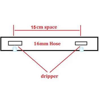 NuoNuoWell 16mm Pilienu Lentes Ar Emitera Iekšā Laistīšanas Sistēmas Dzīvoklis Racionalizēt Šļūtenes Smidzinātāji Apūdeņošanas Komplekts Dripper Kosmosa 15cm