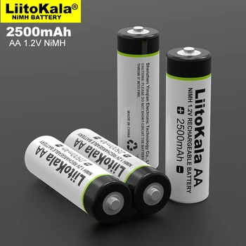 12pcs Liitokala 1.2 V AA 2500mAh Ni-MH Uzlādējamās baterijas aa uz Temperatūras rādītāju tālvadības pulti, peli, rotaļlietas baterijas