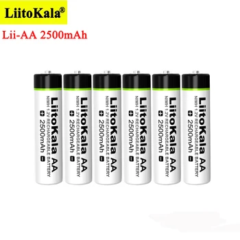 12pcs Liitokala 1.2 V AA 2500mAh Ni-MH Uzlādējamās baterijas aa uz Temperatūras rādītāju tālvadības pulti, peli, rotaļlietas baterijas