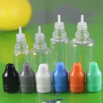 100gab PET 100 ML Plastmasas Pudelītes Pilinātāju Ar bērnu aizsardzībai paredzētām drošības Vāciņš Ar Garu, Tievu Uzgali,Plastmasas pudeles