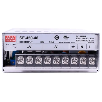 SE-450-48 ir Labi, 451.2 W/9.4 A/48V DC Vienu Izejas Jauda Piegādes meanwell interneta veikals