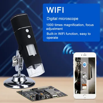 1000X WiFi Digitālo Mikroskopu, LED Lupa Endoskopu, iOS Android w/ Statīvs