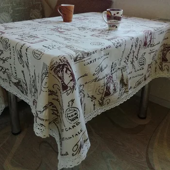 Eiropas Tornis Drukāt, Dekoratīvo galdautu Kokvilnas, Linu Mežģīņu Galdauts Pusdienu Galda Segums Virtuves tapete tafelkleed