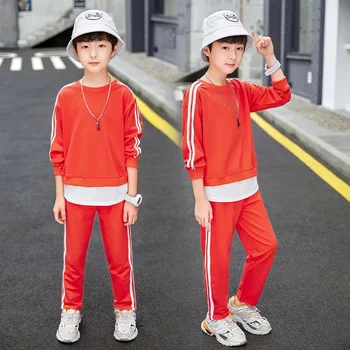 Jaunu Bērnu sporta Krekls Drēbes Zēniem Komplekti 2020 Rudens Ziemas Gadījuma Sporta Tērpi 4 5 6 8 10 Gadu laikā Bērnu Apģērbu Tracksuit Komplekts