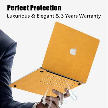 PU Leather Cover Case For Apple MacBook Pro Retina 13.3 Gaisa 13 15 16 11 12 Collu Klēpjdators 2020 