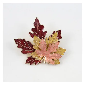 2019 Jauno Eiropu, Amerikas savienotās Valstis modes vēja dubult-krāsu rudens lapas stereo kritums glazūru maple leaf broša