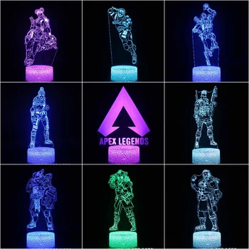 Bērniem LED Nakts Gaisma APEX Leģendas Varonis Attēls Nightlight Bērnu Guļamistaba Wraith Pathfinder Oktāna Mirage Dzīvības Nakts Lampas