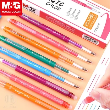 M&G 6 Krāsas Gudrs Bagāžnieka Izdzēšami Pildspalvu 0.38 mm Izdzēšami, Gēla Tintes Pildspalvas Krāsu Pildspalvas raksta izdzēš siltuma pazūd siltuma pildspalvu