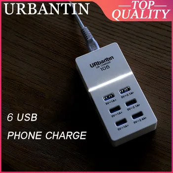 Urbantin Cargador Vairākus 6 USB Lādētāju Ātri Chargeur iPhone Lādētājs Samsung Tālruni Caricatore HUAWEI Uzlādes MUMS AU Plug ES