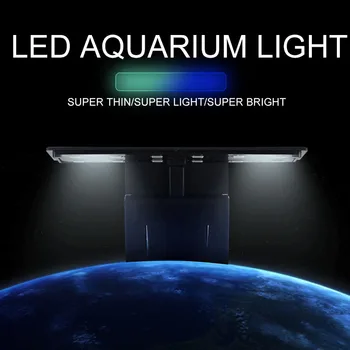 Super Slim LED Akvārija Gaismas Apgaismojums augiem Augt Gaismas 5W/10W/15W Ūdens Augu Apgaismojums Ūdensnecaurlaidīgs Clip-on Lampu Zivju Tvertnes