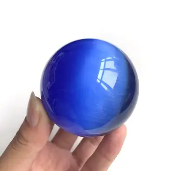 Dabas cat eye kristāla bumbu zīlēšana enerģijas akmens bumbu fotogrāfija dekoratīvo bumbu