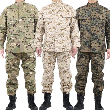 Vīriešu Militāro formas tērpu Taktiskās Apģērbu Kaujas Krekls Maskēties Armijas Militar Īpašo Spēku Karavīrs Mētelis+Elsas Uzstādīt Maxi XS-2XL