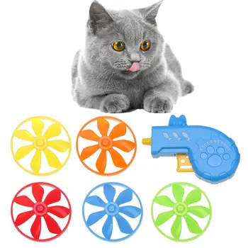 1Pc, kas Peld ar Disku Šķīvīšu Palaišanas Kaķis Atnes Rotaļlietu Pakaļdzīšanās Spēles Rotaļlietas Mijiedarbību Izmanto Rotaļlietas
