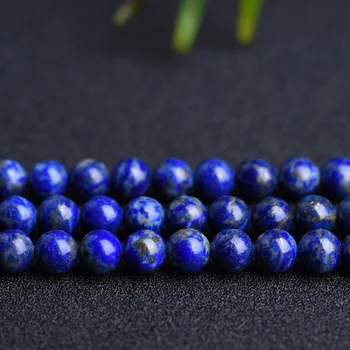 4 6 8 10 mm A+ Dabas Lapis Lazuli Apaļu bumbu Zaudēt Biezumu 15.5 collas