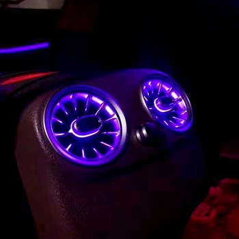 64 Krāsas Aizmugurējo Gaisa Kondicionēšanas Turbīnas Izplūdes, ņemot vērā Mercedes Benz W213 E Klases Automašīnu Aizmugures Ventilācijas Ieplūdes Apkārtējās Gaismas, LED Lampas,