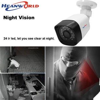 Heanworld IP kamera 2 mp āra full hd ip kameras 1080p drošības kameru mini bullet uzraudzības cam nakts redzamības cctv kameras