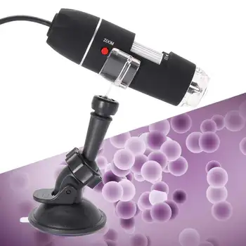 1600X HD Elektronisko Lupas, Rokas Digitālo Mikroskopu, Rūpniecības, Medicīnas Lupa USB 8 LED Endoskopu, ar Metāla Statīvu