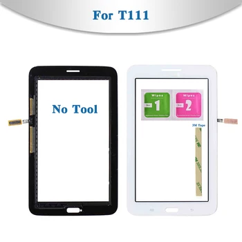 Samsung Galaxy Tab 3 Lite 7.0 SM-T110 SM-T111 T110 T111 Touch Screen Tablet Digitizer Sensors Priekšējā Ārējā Stikla Lēcu Panelis