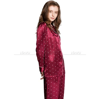 Sieviešu Zīda Satīna Pidžamas Komplekts Pidžamas Pidžamas Komplekts Sleepwear Loungewear S,M, L, XL, 2XL, 3XL Plus