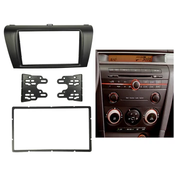 Stereo Panelis priekš Mazda 3 Axela Double Din Radio Fascijas Pielāgošanas Dash Montāža Apdare Komplekts Rāmis
