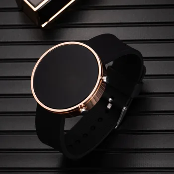 LED rokas Pulksteņi Sievietēm, Vīriešiem Digitālo Elektronisko Kārtas Skalu Kleitu Skatīties Silikona Watchband Sporta Pulksteņi reloj digitālās