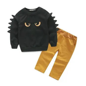 Pudcoco Zēns Uzstādīt 12M-ź5 y 2pc Monster Puika Toddler Apģērbs ar garām Piedurknēm Džemperis Top+Bikses Apģērbu Komplekti