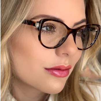 Feishini Sexy Brilles Pretbloķēšanas Filtrs Samazina Briļļu Celms, Skaidrs, Spēļu Brilles Sievietēm, Kaķu acu 2020