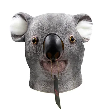Koala Tušas Animales Cosplay Halloween Funny Reāli Lateksa Maskas Dzīvnieku Pilnu Sejas Maske Halloween Karnevāla Puse Masker
