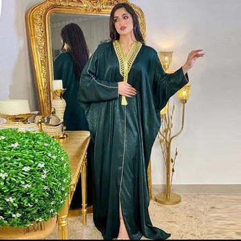 Abaya Dubaija Turcija Musulmaņu Kleita, Hijab Islāmu Āfrikas Kleitas, Sieviešu Apģērbi Kaftan Drēbes Femme Longue Musulman De Režīmā Kabyle