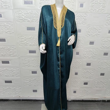 Abaya Dubaija Turcija Musulmaņu Kleita, Hijab Islāmu Āfrikas Kleitas, Sieviešu Apģērbi Kaftan Drēbes Femme Longue Musulman De Režīmā Kabyle