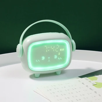 Kids Smart Miega Modinātājs Bērni Guļ Mācību LED Nakts Gaisma Modinātājs Karikatūra Elektronisko Pulksteni