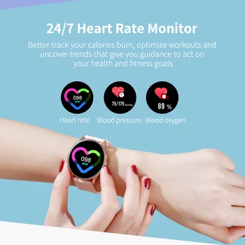 696 DT88 Smart Skatīties Sieviešu 1.22 collu Krāsu Ekrāns Sieviešu Ierīces Sirds ritma Monitors Sporta Smartwatch Ūdensizturīgs Valkājamas