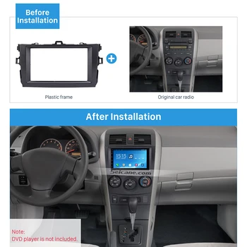 Seicane 2 Din Auto Stereo Fascijas Dash apdares Komplekts Toyota Corolla DVD Atskaņotājs Paneļu montāža 173*98/178*100/178*102mm