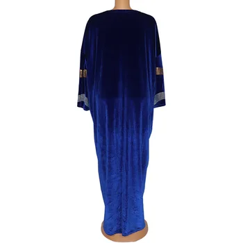 Elegants Samta Kleita Sievietēm Āfrikā Apģērbu Bazin garām Piedurknēm Drēbes Growns Musulmaņu Marokas Kafan Diamon Maxi Kleitas Āfrikas