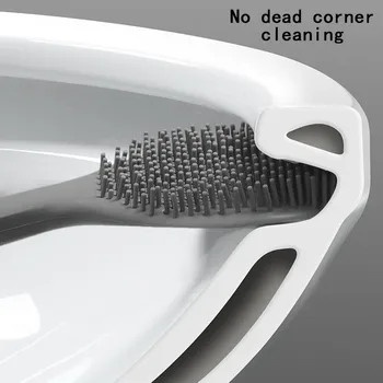 TPR silikona otu galvu tualetes birste, nav miris stūrī mazgāt tualetes birste sadzīves piestiprināt pie sienas, radoši vannas istabas tīrīšanai